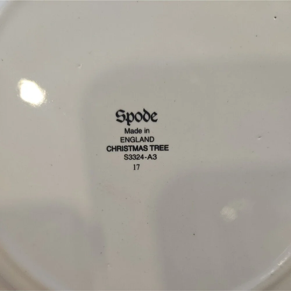 Spode Christmas Tree Annual Collector Plate 2003 Flowers Holly Berries England